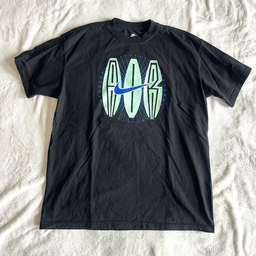 Nike NSW Club Black Graphic Crew Neck Men's T-Shirt Size Large